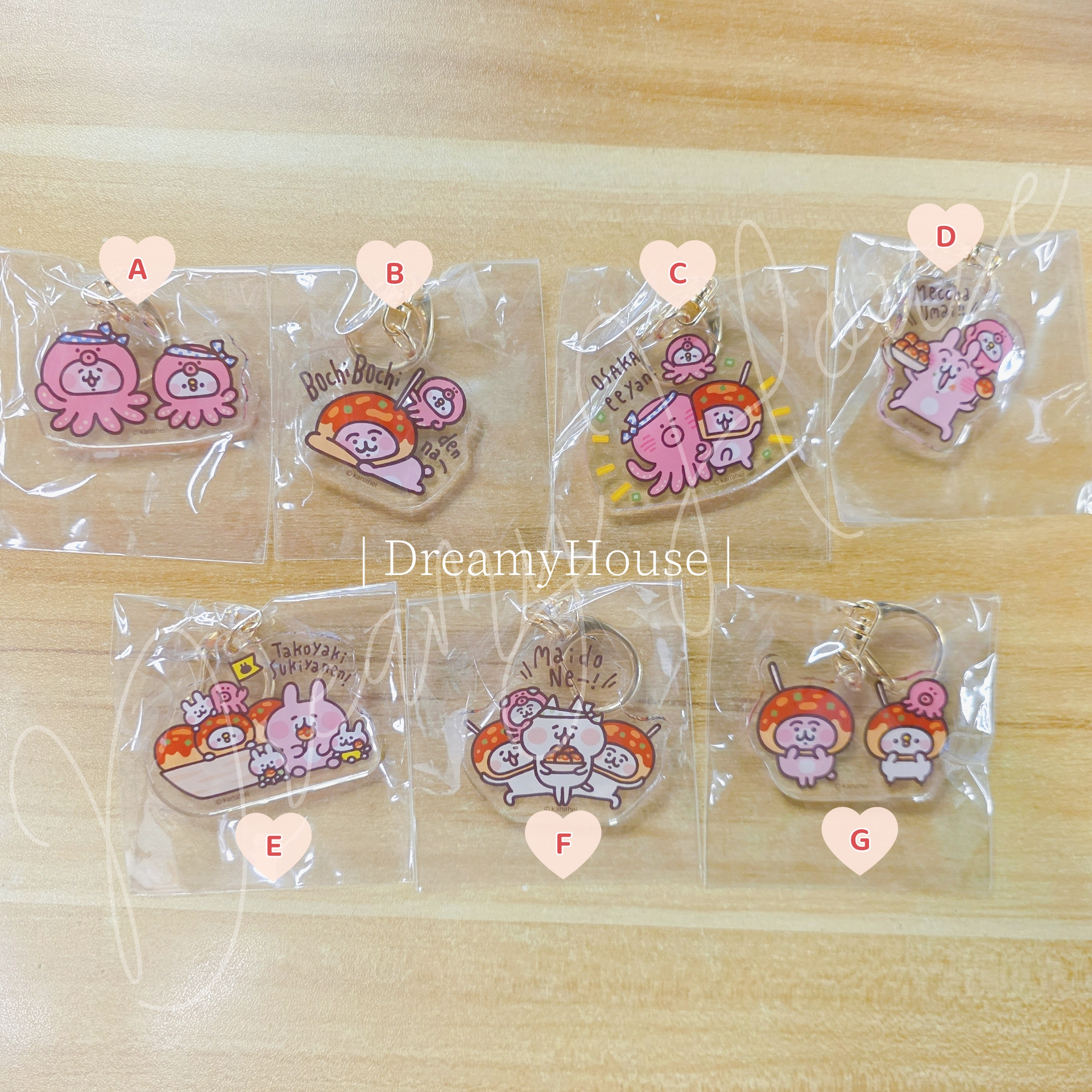 日本 kanahei KIDDYLAND 大阪梅田店 10週年記念 章魚燒系列 扭蛋匙扣