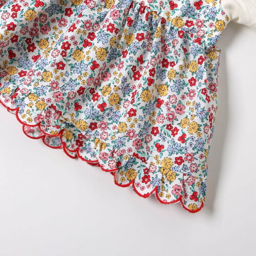 🆕【⭐訂購⭐】🇯🇵  日本直送🌀假2件 碎花 扇貝型下擺 少女上衣［3款選］🌀[ELCA-0215][260424]