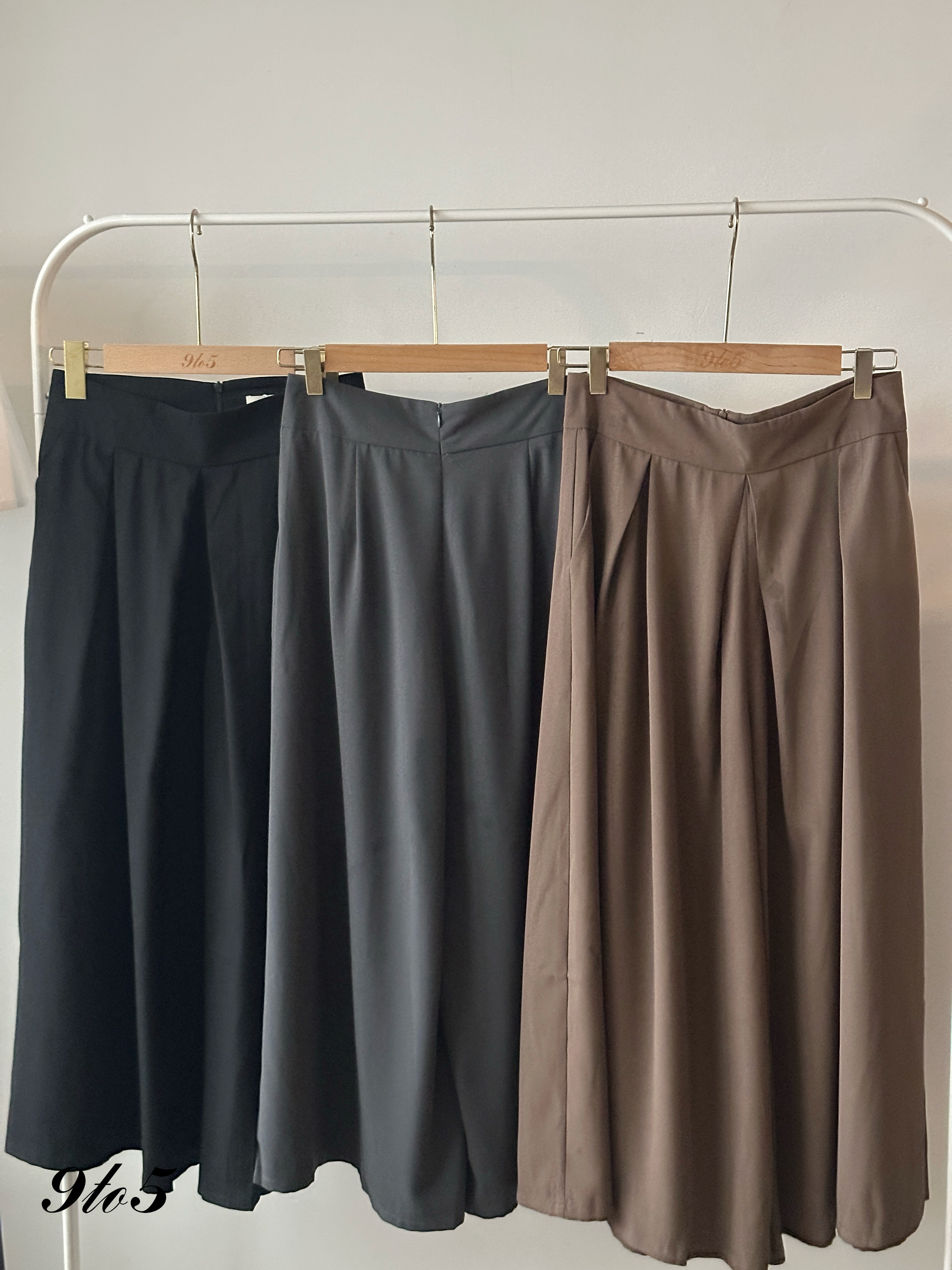 S1875 Wide Leg Logn Pants - 3 Colors 