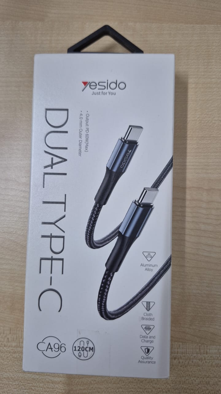 67207 Yesido Dual Type-C 60W CA96 