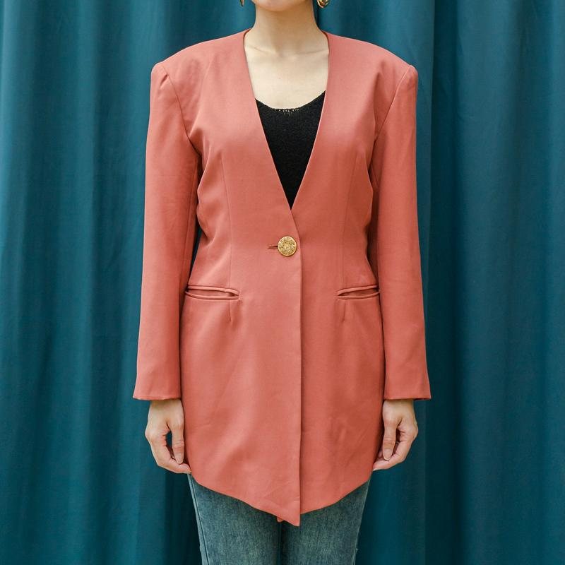 C.a. 1980s Coral One Button Blazer (MT1606-42)