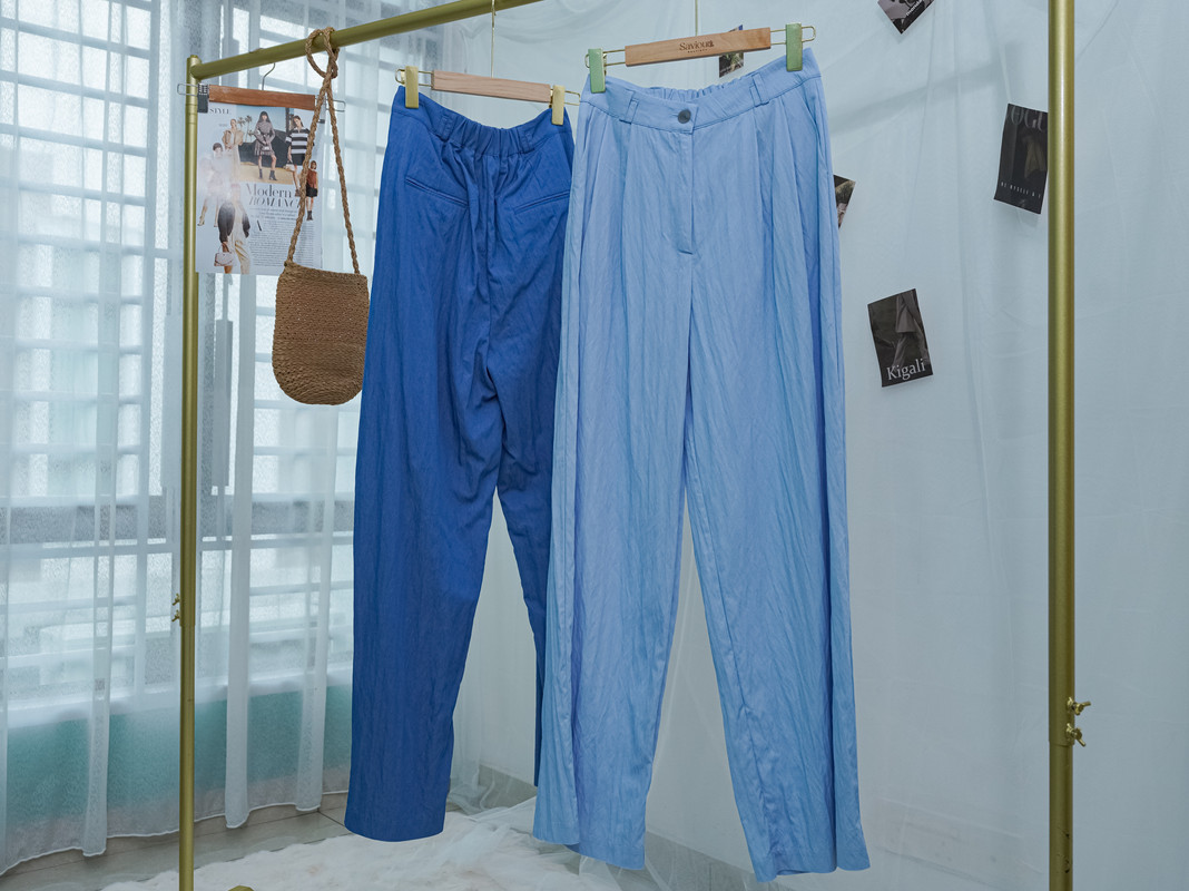 High-Waisted Wide-Leg Pants with Tie Waist ‖ 高腰系带阔腿裤 KR048441