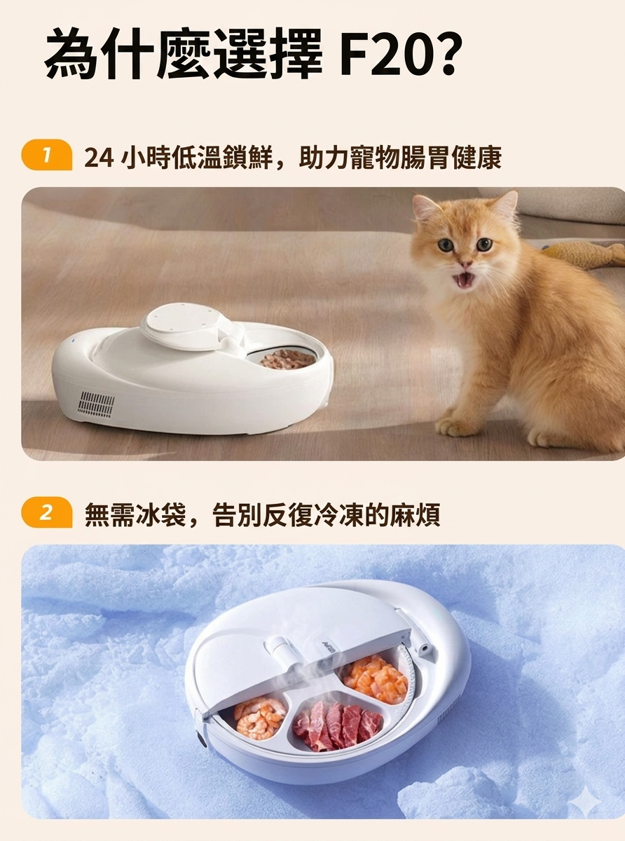Airrobo 空氣夢卜雙溫自動餵食器 F20 香港三腳插頭 (預購產品)