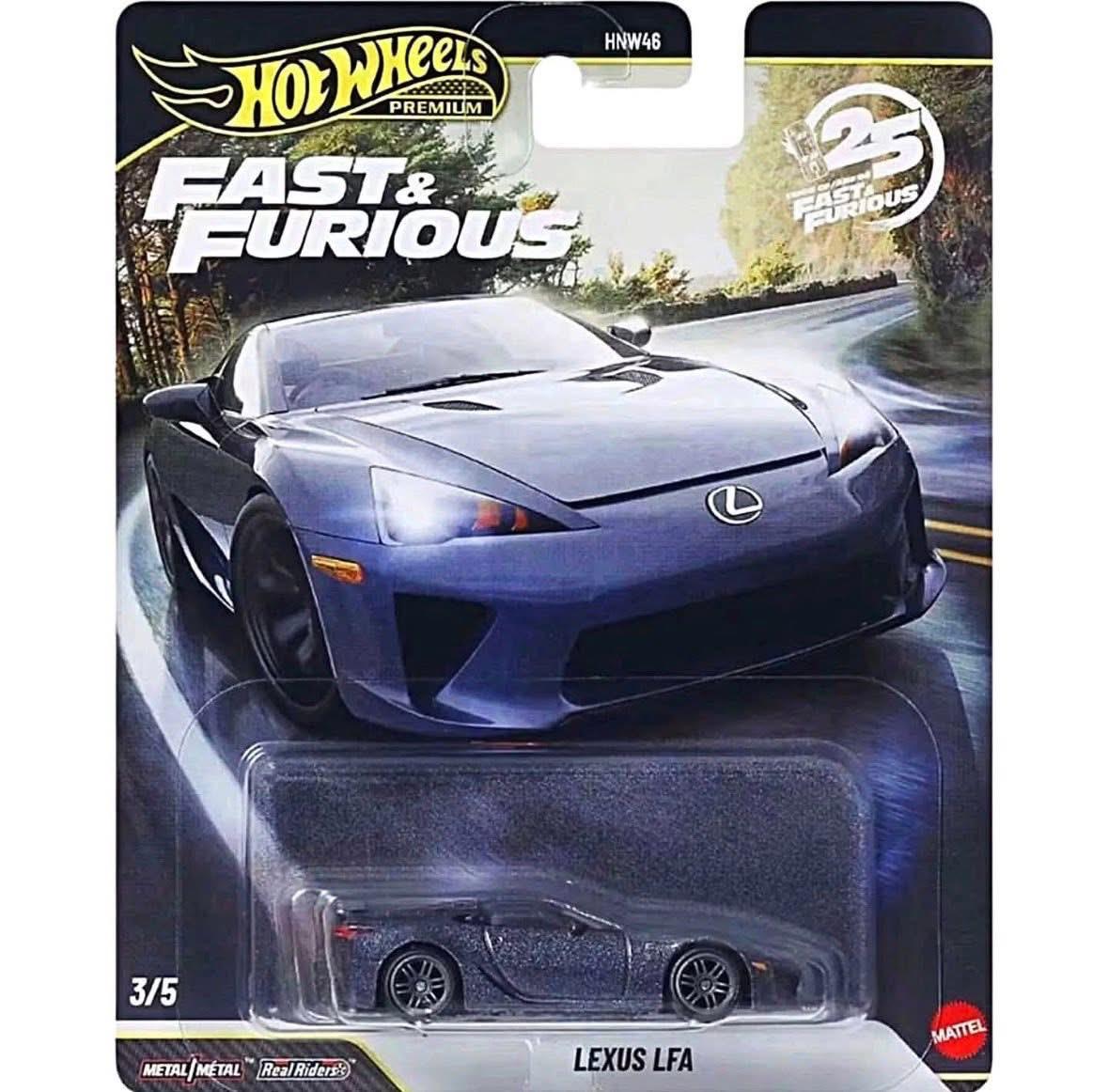 Hot Wheels Premium 2026 – Fast & Furious (Mix R) - Case of 10 PCS (Toyota Supra Chase / Mercedes-Benz SLS AMG / Lexus LFA / Nissan 350 Custom / McLaren 720S)
