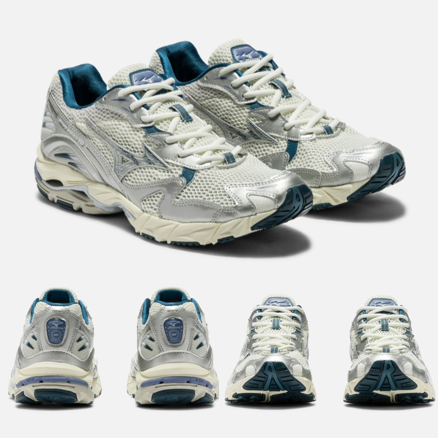 Mizuno wave rider 10 uomo argento online