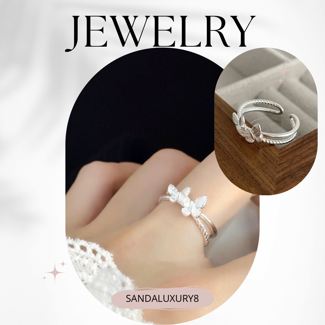 Silver Butterfly Ring 