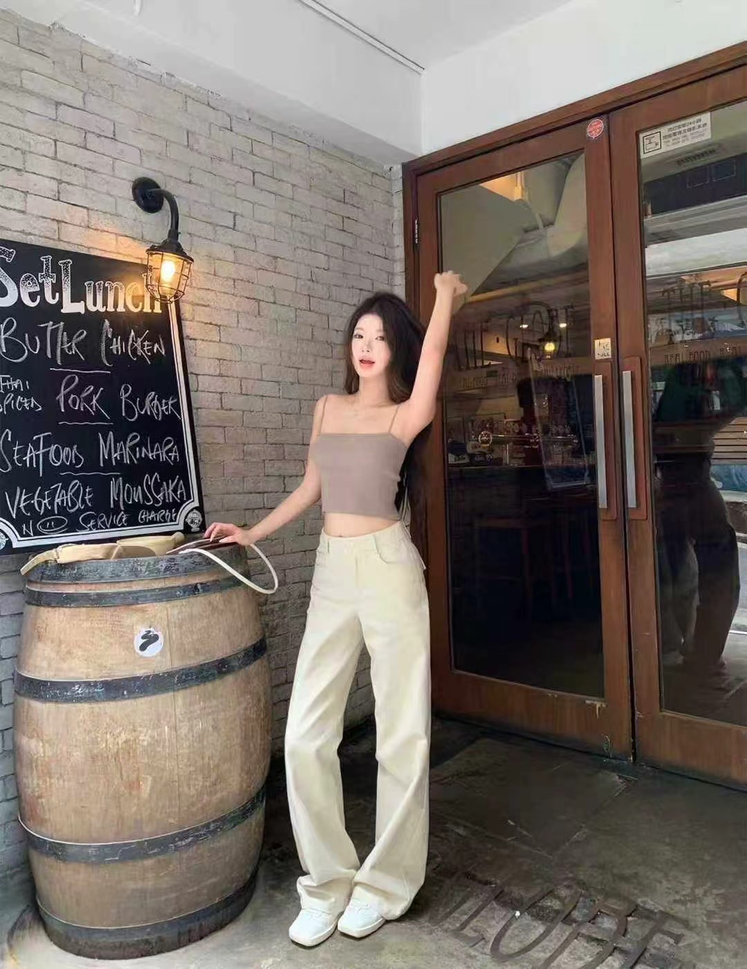 1716 HIGH WAIST WIDE LEG PANTS 高腰直筒阔腿裤