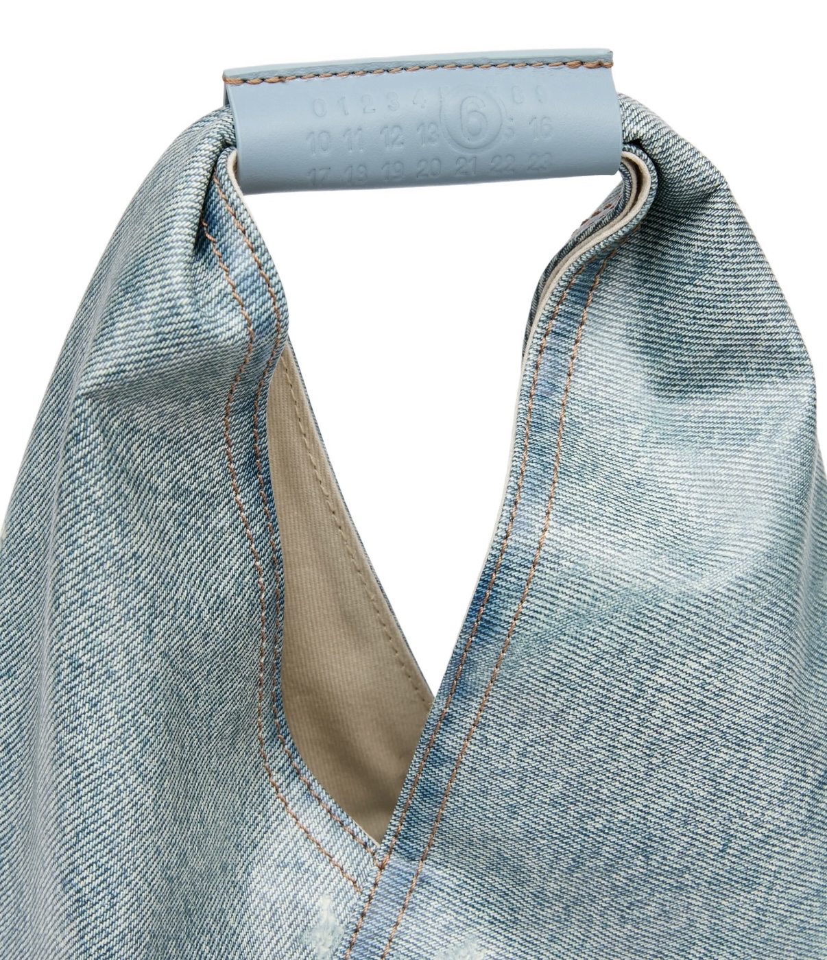 MM6 Maison Margiela牛仔帆布經典三角包