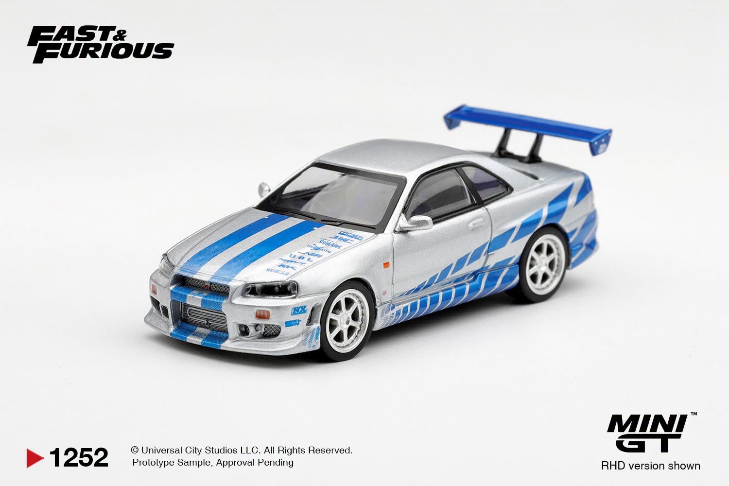 Pre Order - MINI GT ( MGT01252 ) Nissan Skyline GT-R  C-West  "2 Fast 2 Furious"  Brian O'Conner / Blister Packaging / MINIGT 預訂優惠價 Pre-Order Price: HK$116