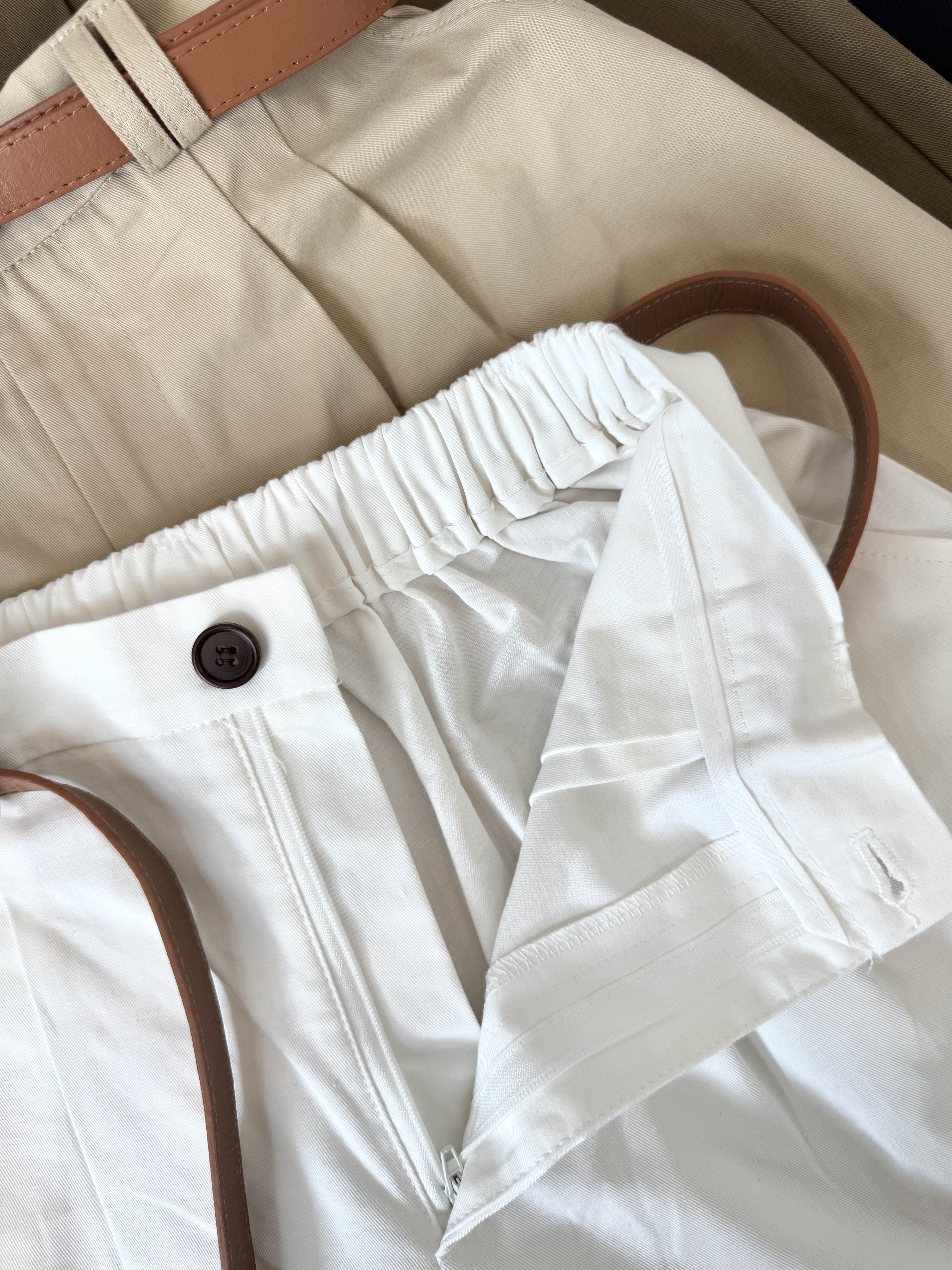 Diana Short 高腰水洗棉短裤（附送腰带）