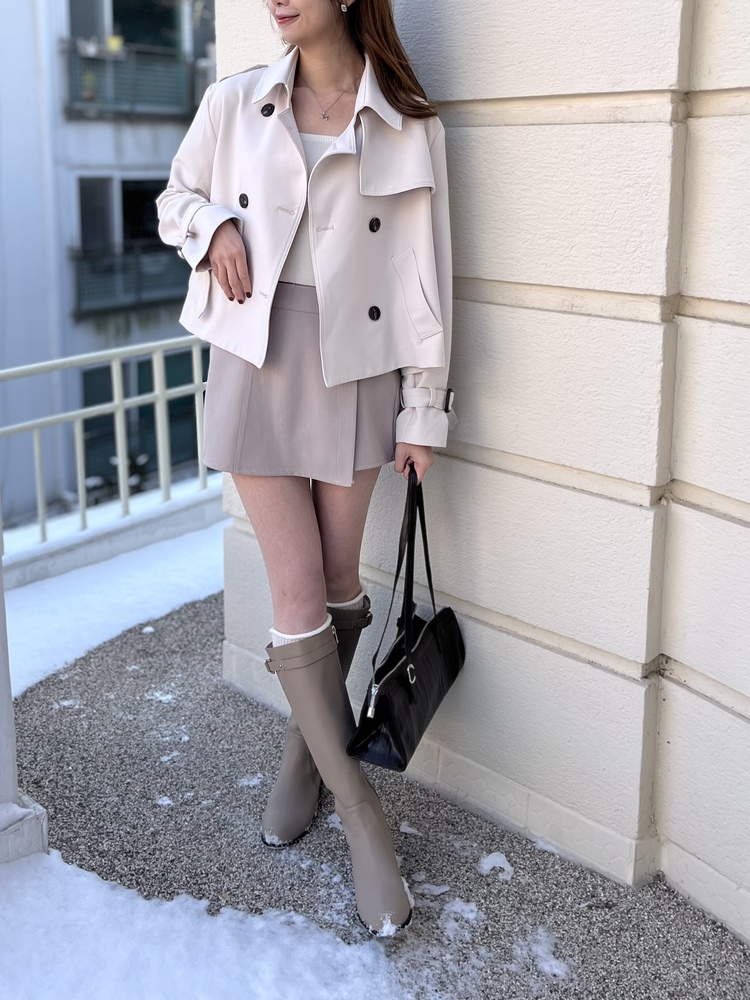 Front-Overlap Skorts (Mocha Beige)