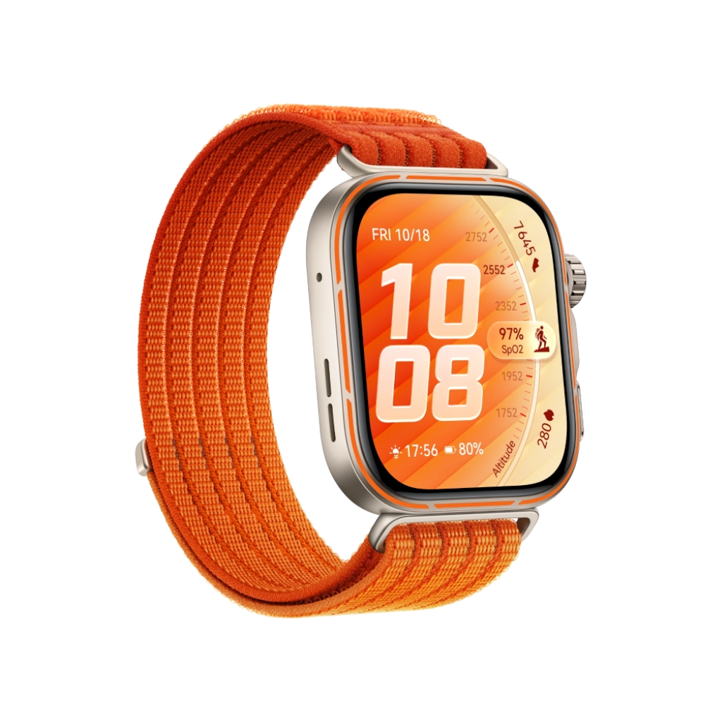 Huawei Watch Fit 5 Pro NFC 智能運動手錶｜丹霞橙漸變尼龍錶帶｜AMOLED｜AI 健康監測｜香港行貨