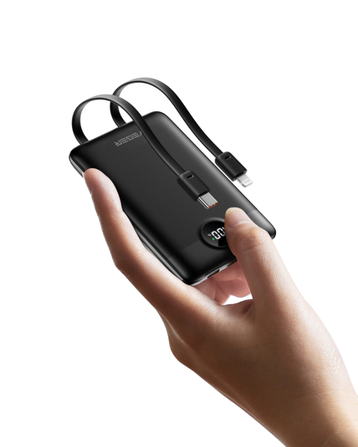 VEGER POWER C11 10000mAh 自帶PD充電線 可攜式移動電源 powerbank < Lightning + Type C >