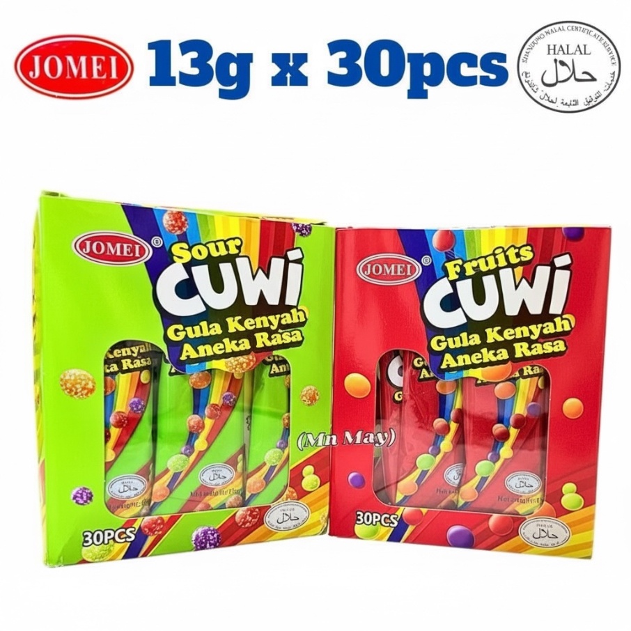 Jomei Sour Cuwi / Fruits Cuwi Gula kenyah aneka rasa chewy candy