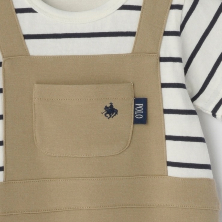 🇯🇵限量預訂 日本直送🇯🇵Polo Baby三色小馬刺繡條紋吊帶短袖連身服