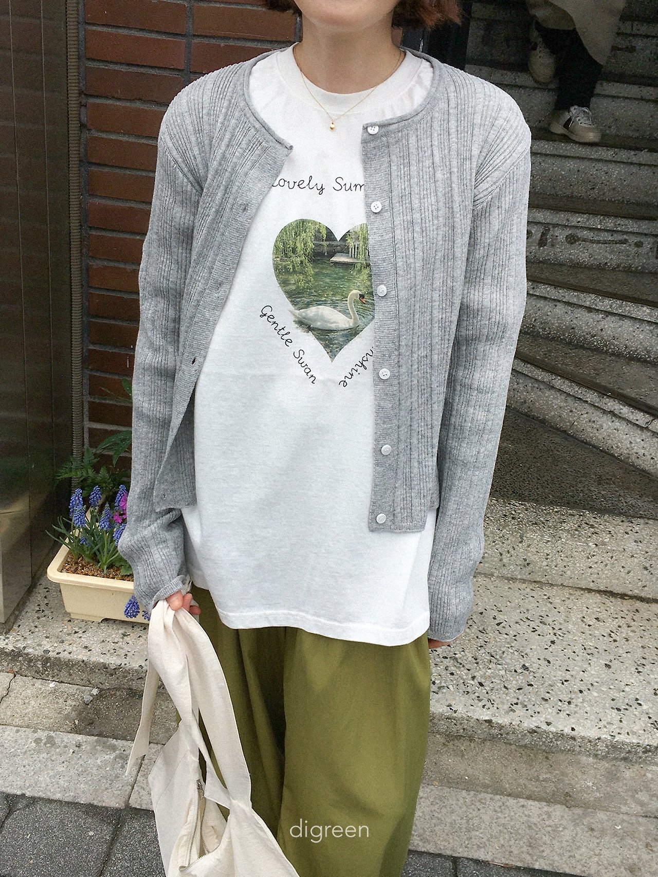 Digreen | 親子Cardigan (Grey L105-110/Adult)