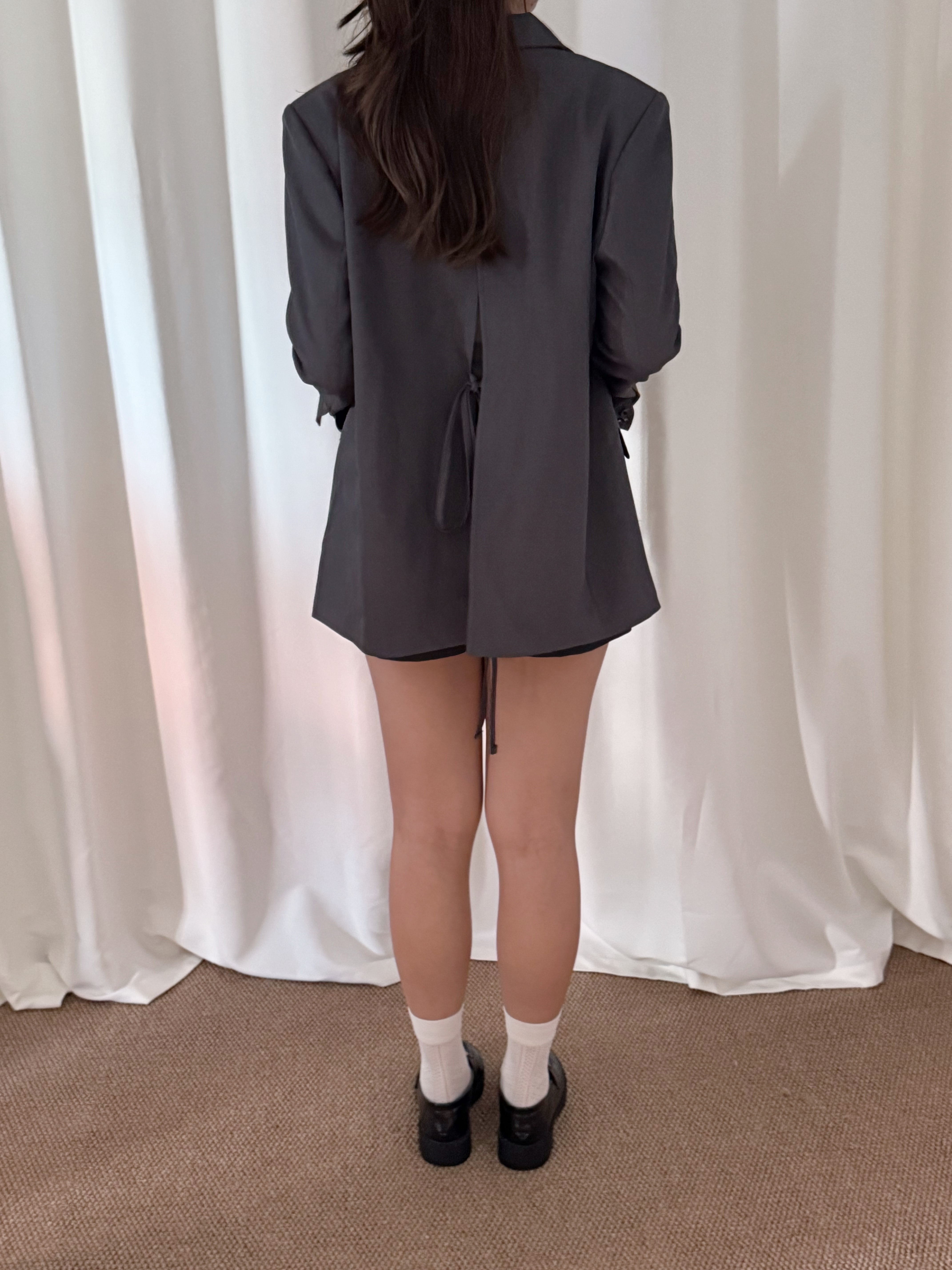 [特別西裝外套!]率性綁帶西裝外套(兩色入)