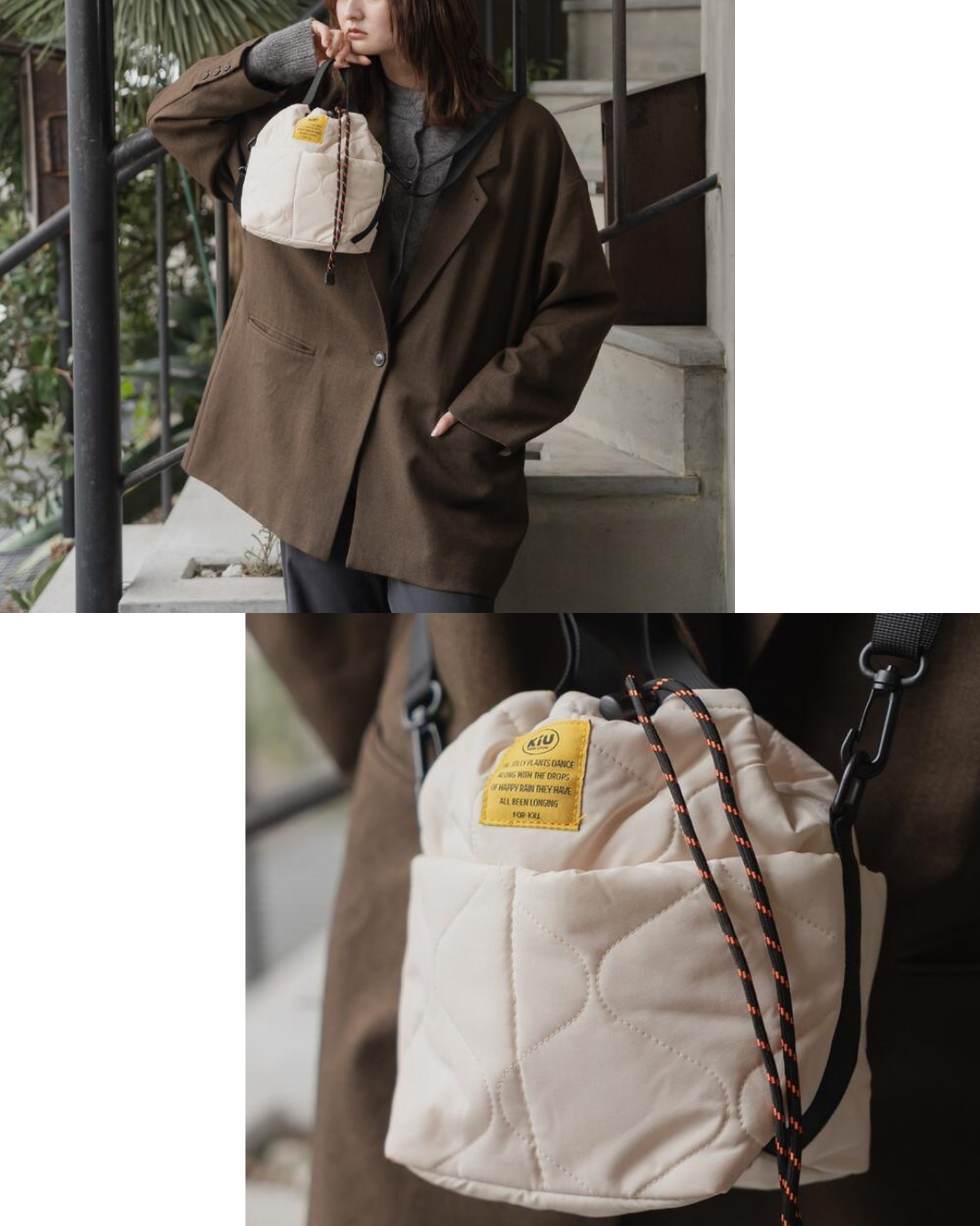 日本代購【 2026新色 日本直送 KIU 輕量 防潑水 2WAY 夾棉斜預袋 2way padded mini bag 】﻿