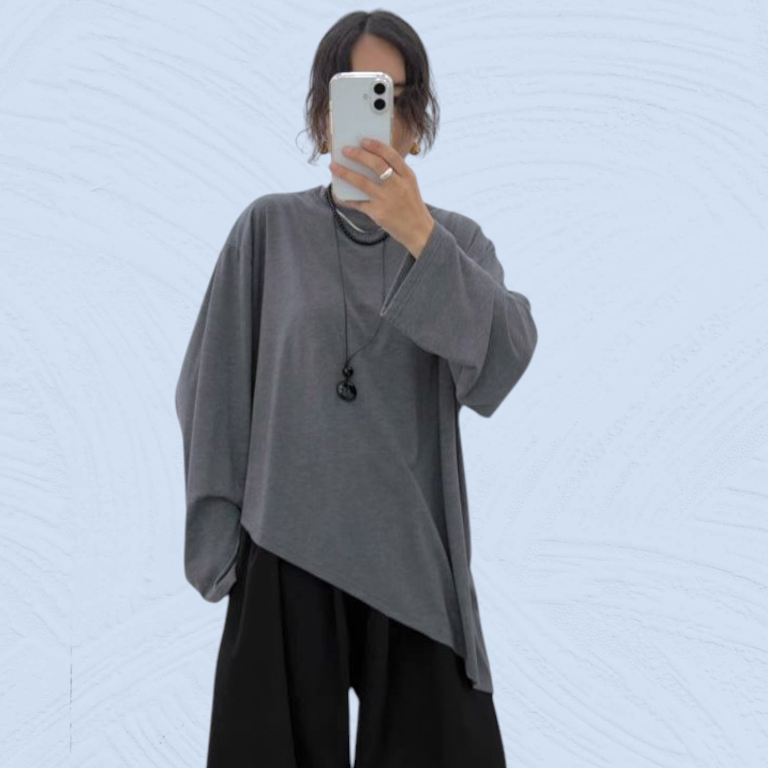 221563 斜腳長袖Tee