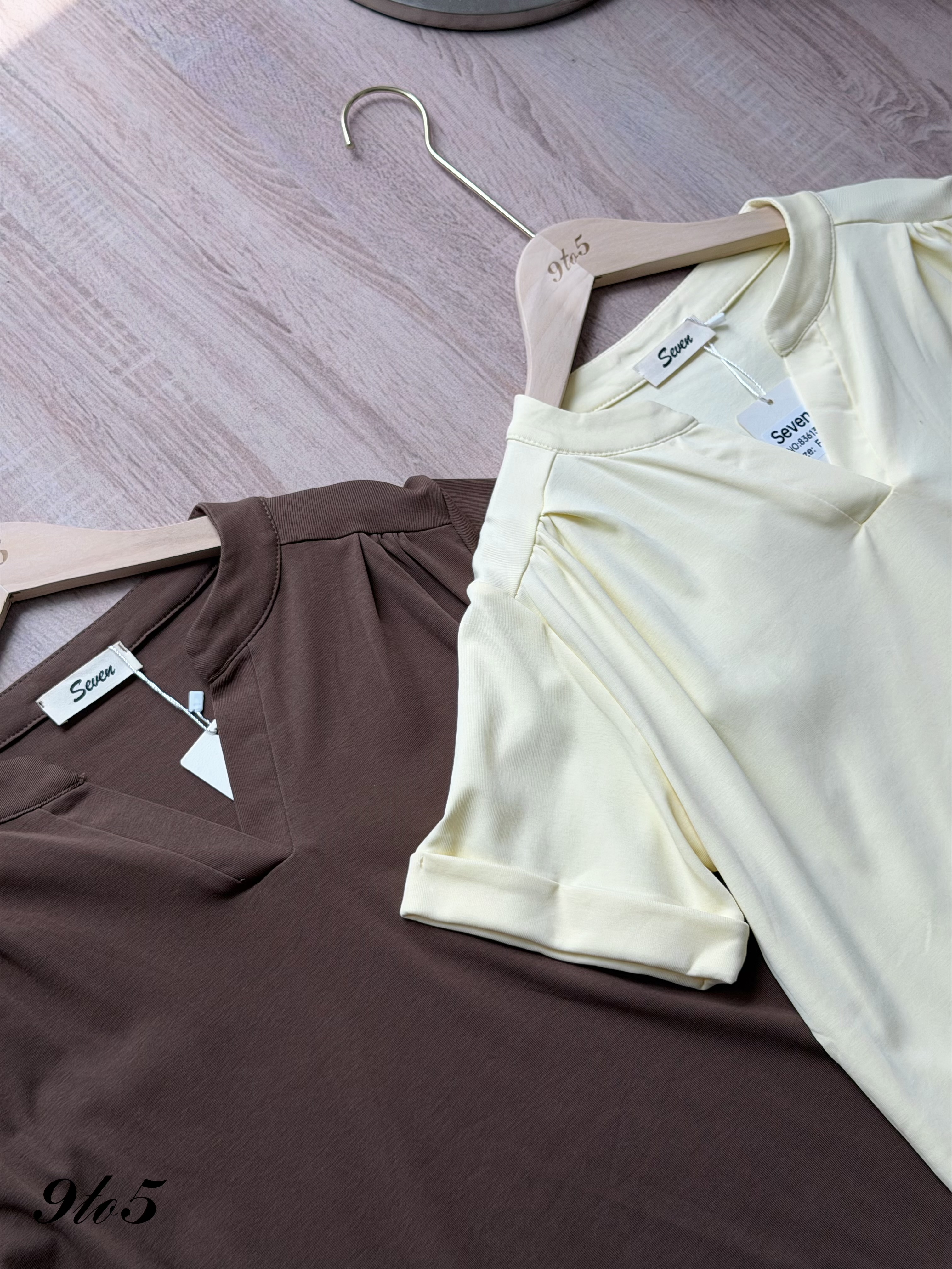 T4549 V Neck Ruched Top - 4 Colors 