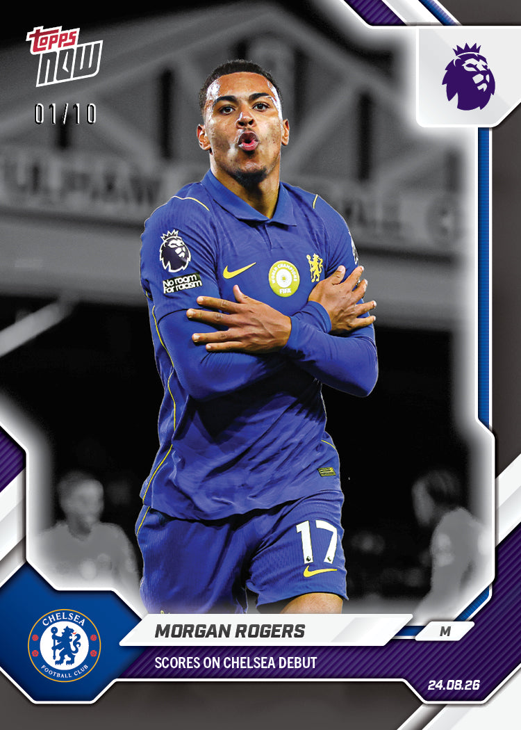 Morgan Rogers - 2026/27 Premier League Topps NOW® #9 車路士首球【團購】