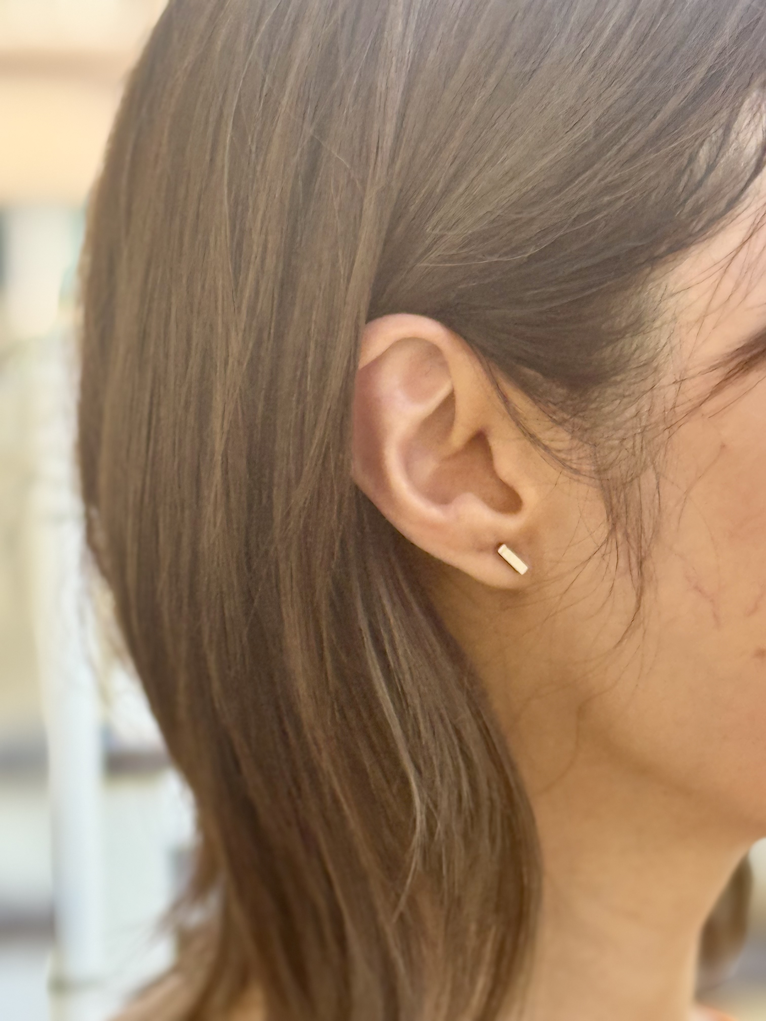 Sliver line stainless earring