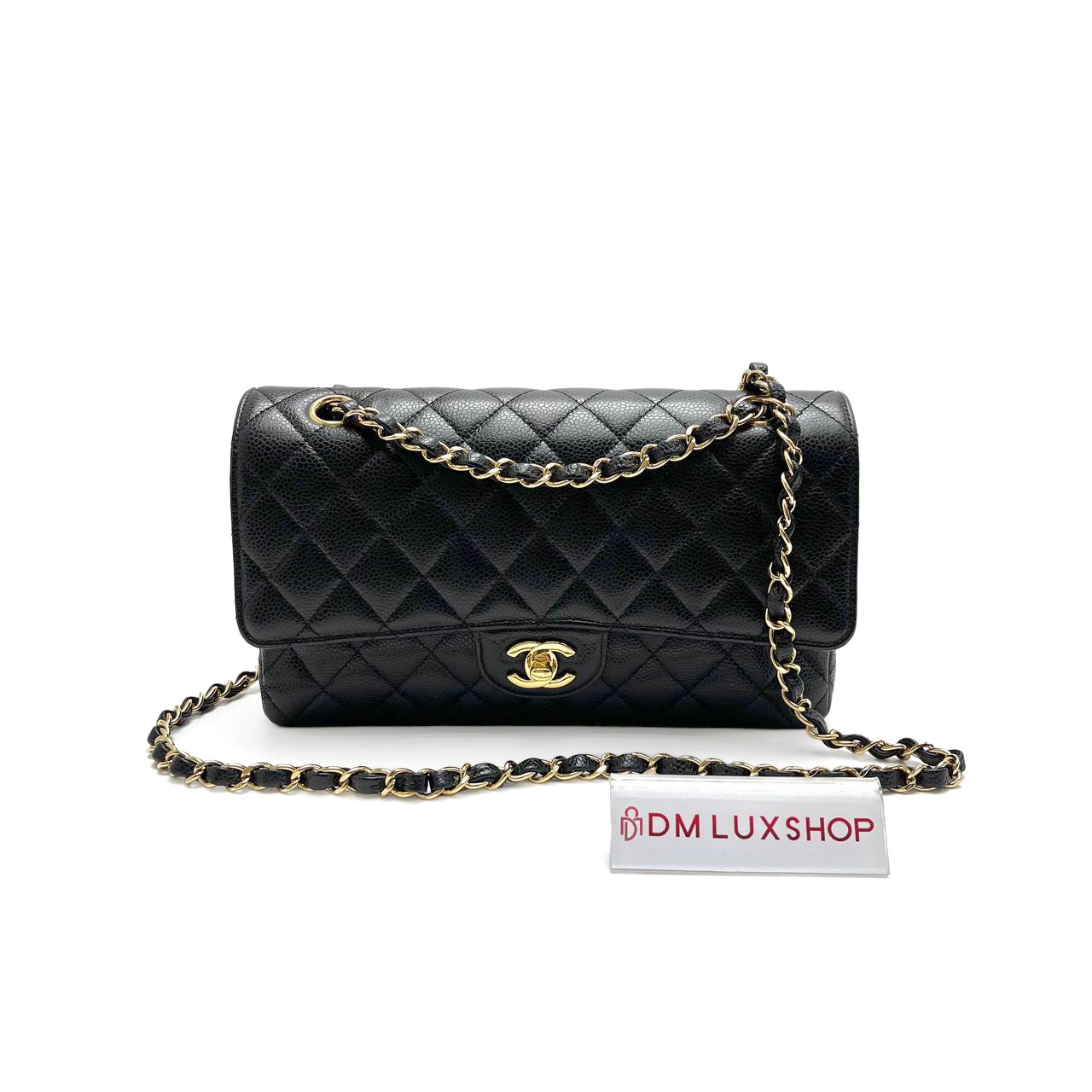 Chanel Black Caviar Classic Double Flap Medium GHW (Serial 28, Y: 2019)