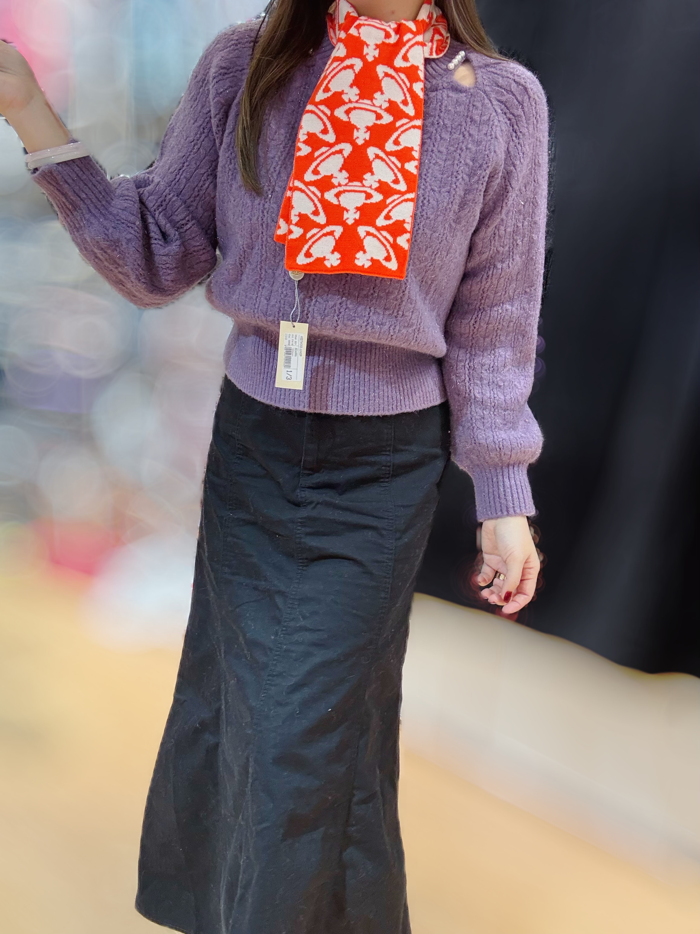 VW junior scarf orb/m/orange