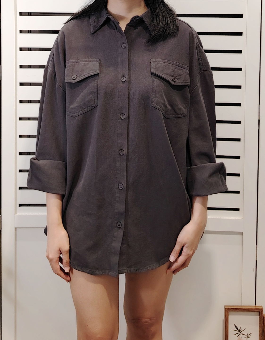 8218 K Style Cotton Collar Shirt 