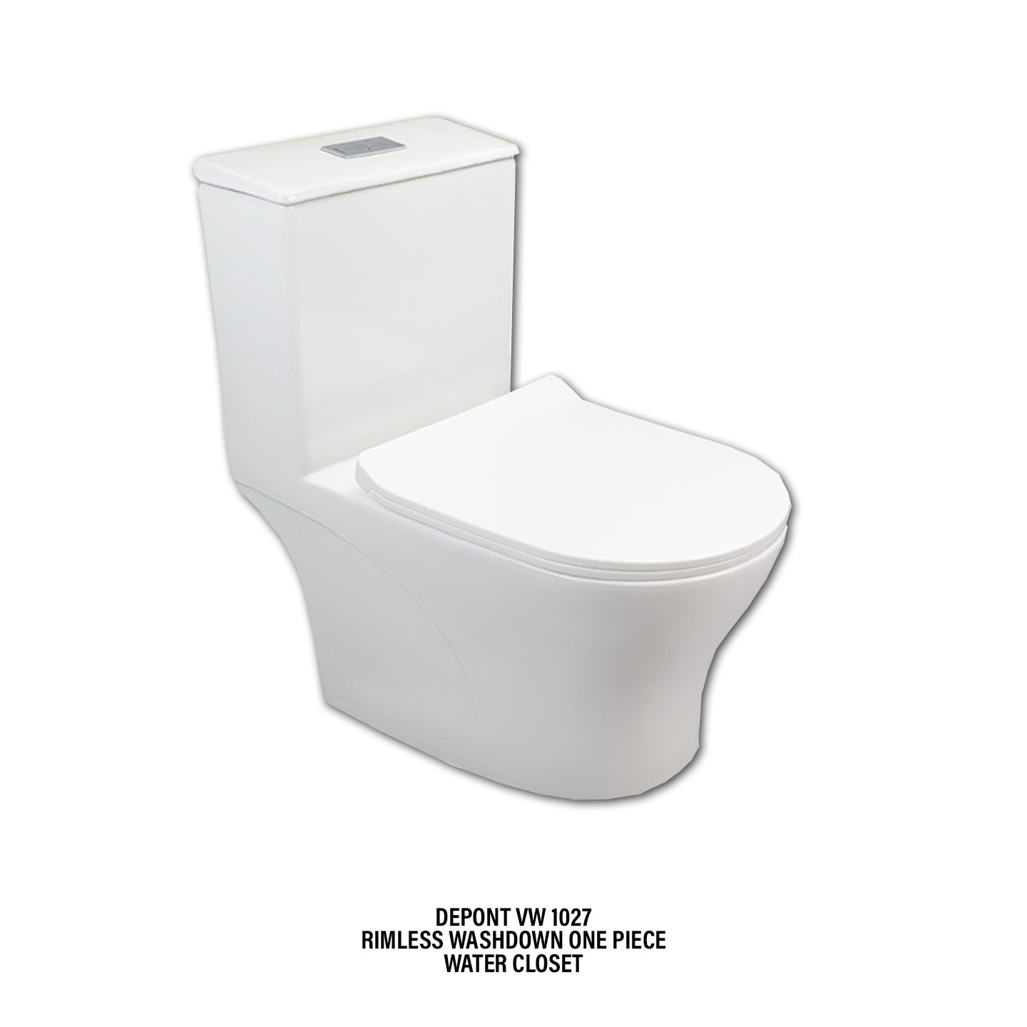 Tanito 5 In 1 P Trap Washdown Rimless One Piece Water Closet Suite Package Toilet Bowl (Vw1065P#) MTP12