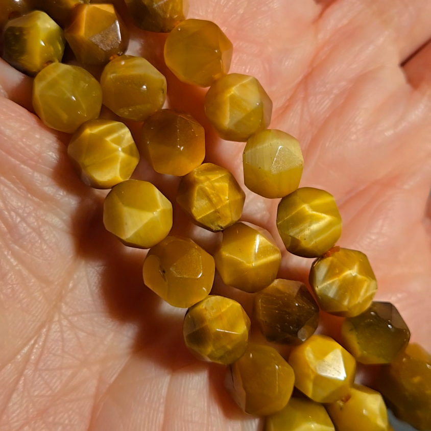 Faceted golden tiger eye bracelets - JW103