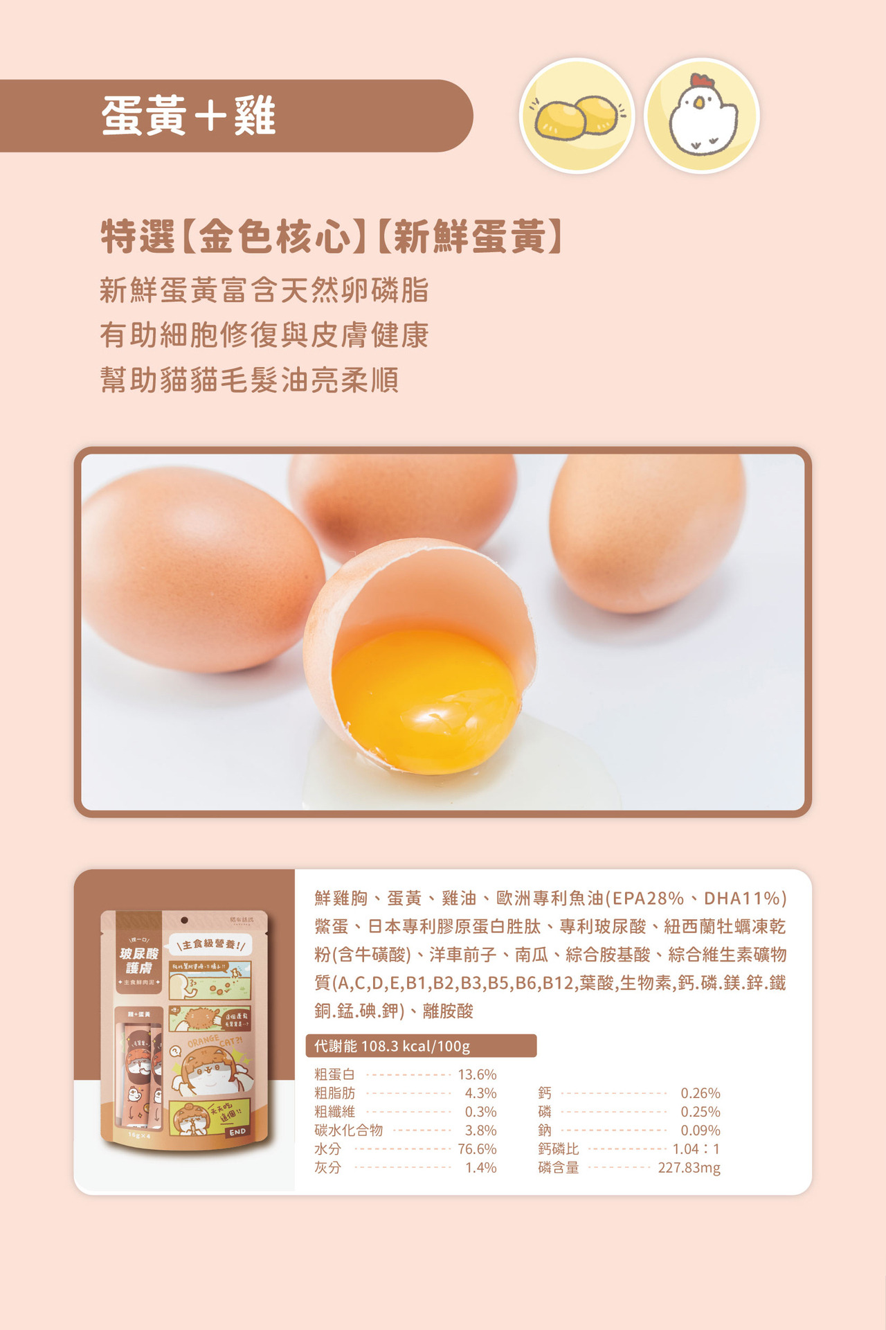 貓有話說｜玻尿酸護膚SPA｜捏一口｜主食鮮肉泥