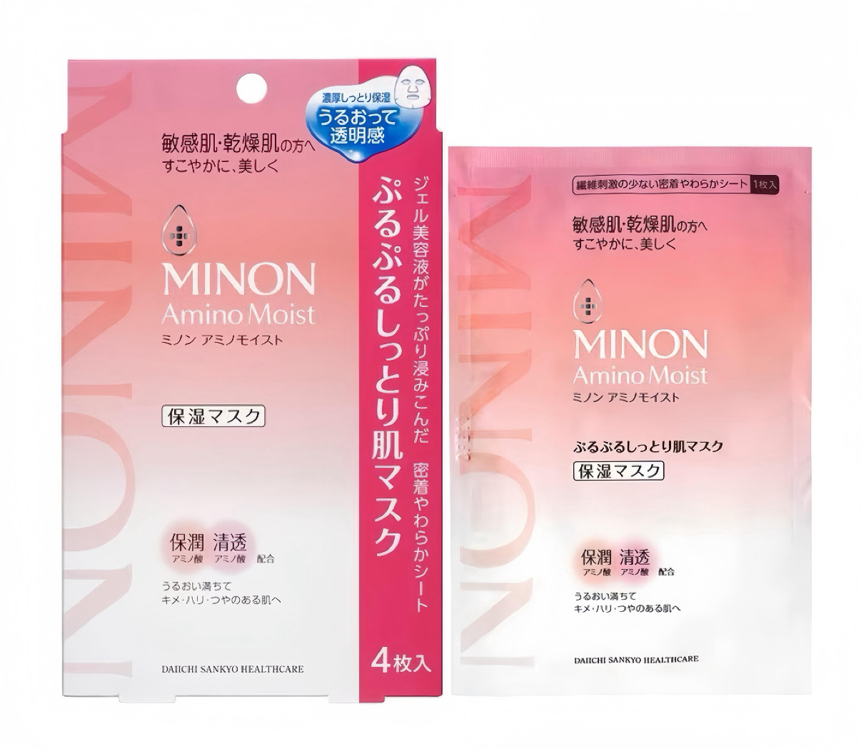 新年前大優惠 現貨現貨 Minon蜜濃氨基酸滋潤保濕超水潤保濕修護面膜 22毫升 x 4片