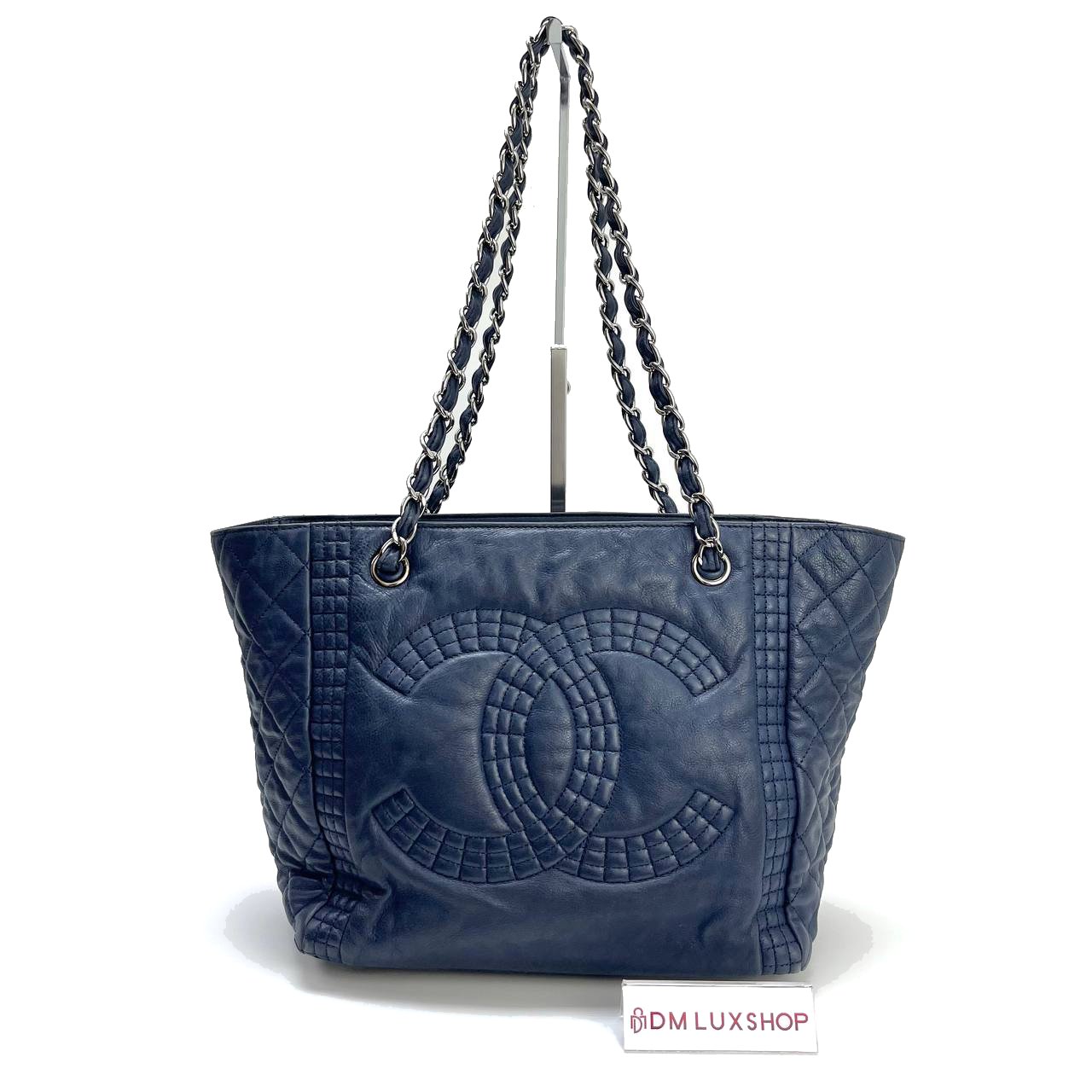 Chanel Coco Bengal CC tote Bag Navy Blue SHW (Serial 16)