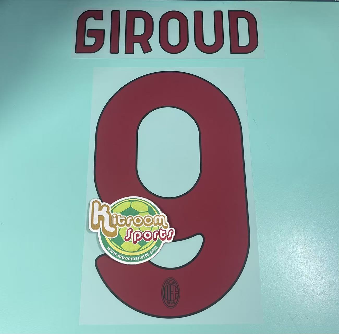 2022-23 AC Milan Away Nameset #9 GIROUD