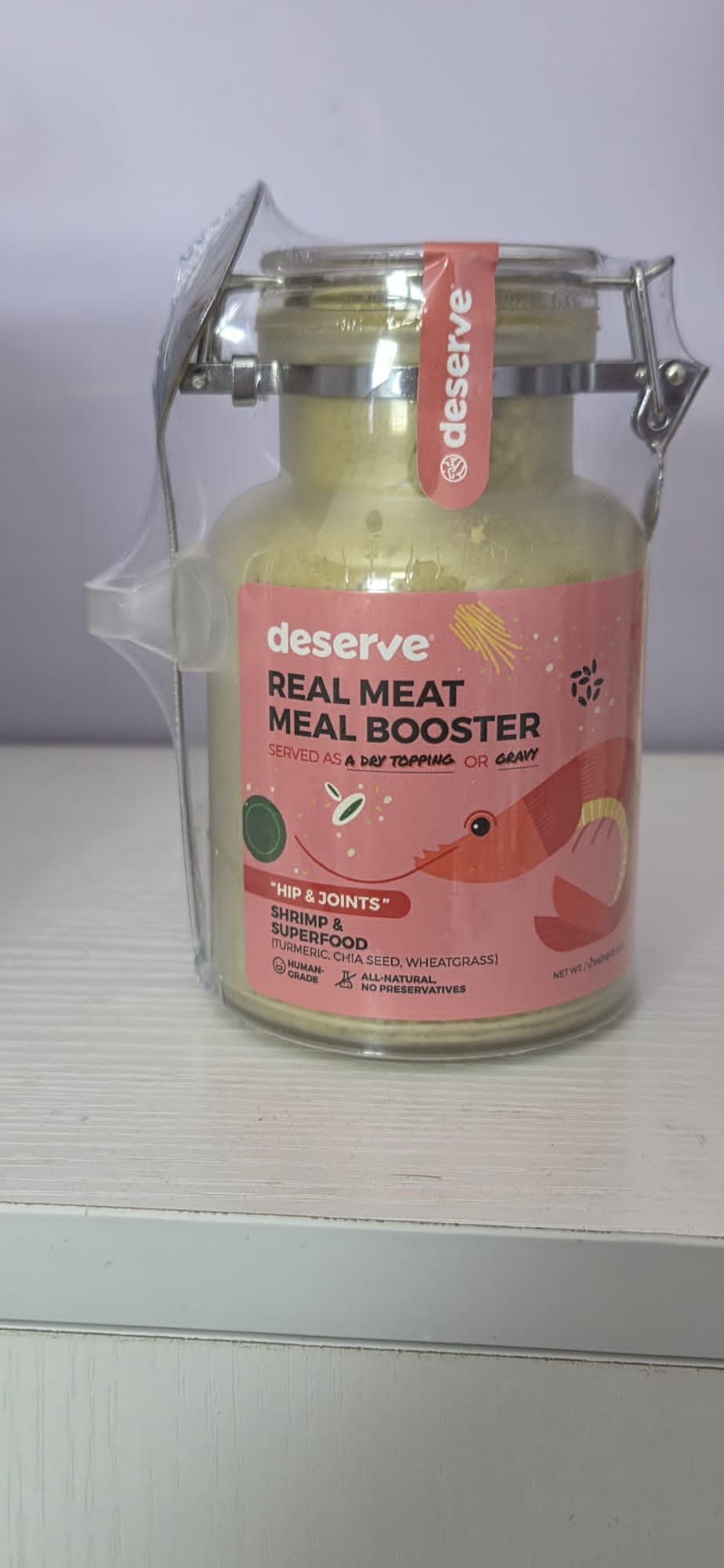 Deserve Real Meat Booster   真肉餐點犬貓專用髖關節配方 蝦肉粉130g Exp Date : 28 Nov 2027