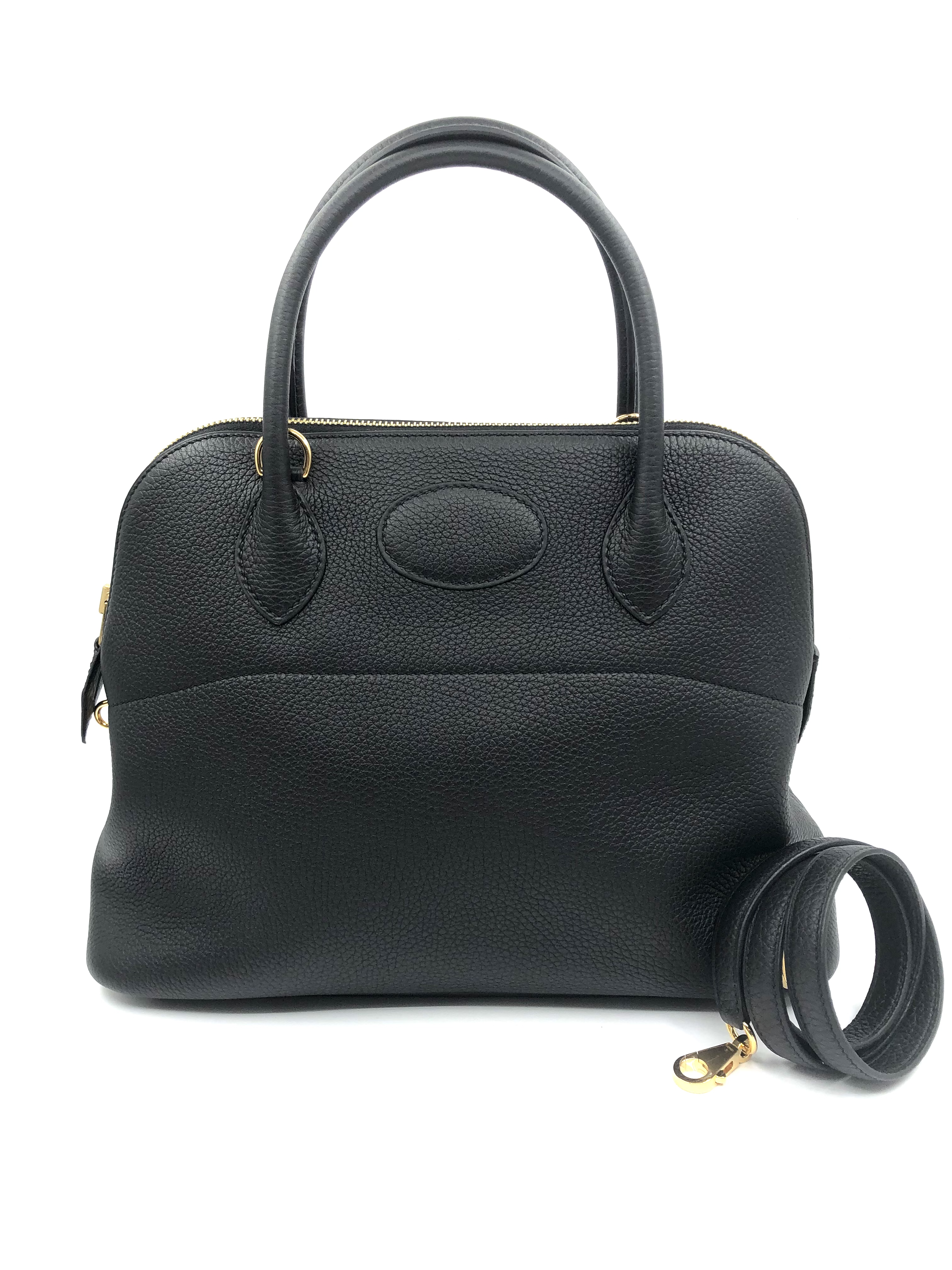 [Unused item] HERMÈS Bolide 31 shoulder bag in Black Clemence leather with Gold hardware/ Product Code:2481701