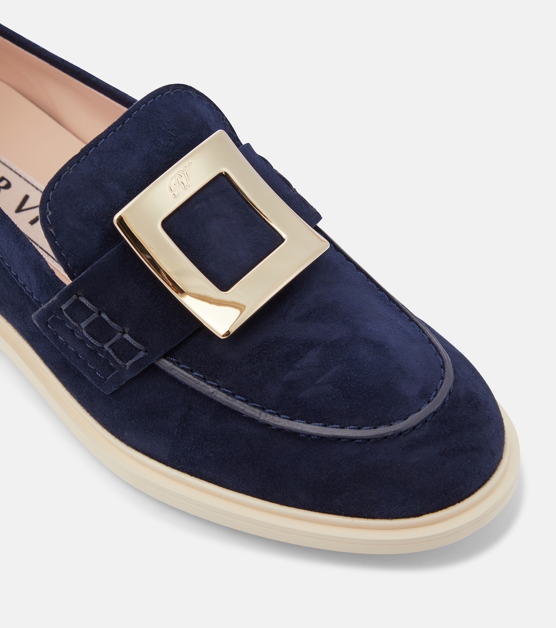 斷碼優惠✨訂貨🍒RV 小方扣navy suede loafer  Size 36/36.5/37/39.5