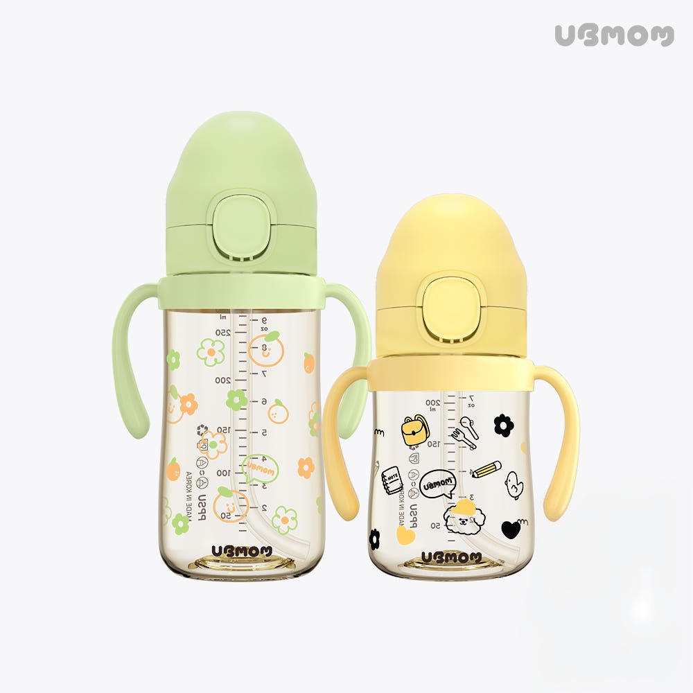 UBMOM PPSU特別版吸管杯 (春日陽光-280ml) -標配彈蓋帶重力球及直飲管