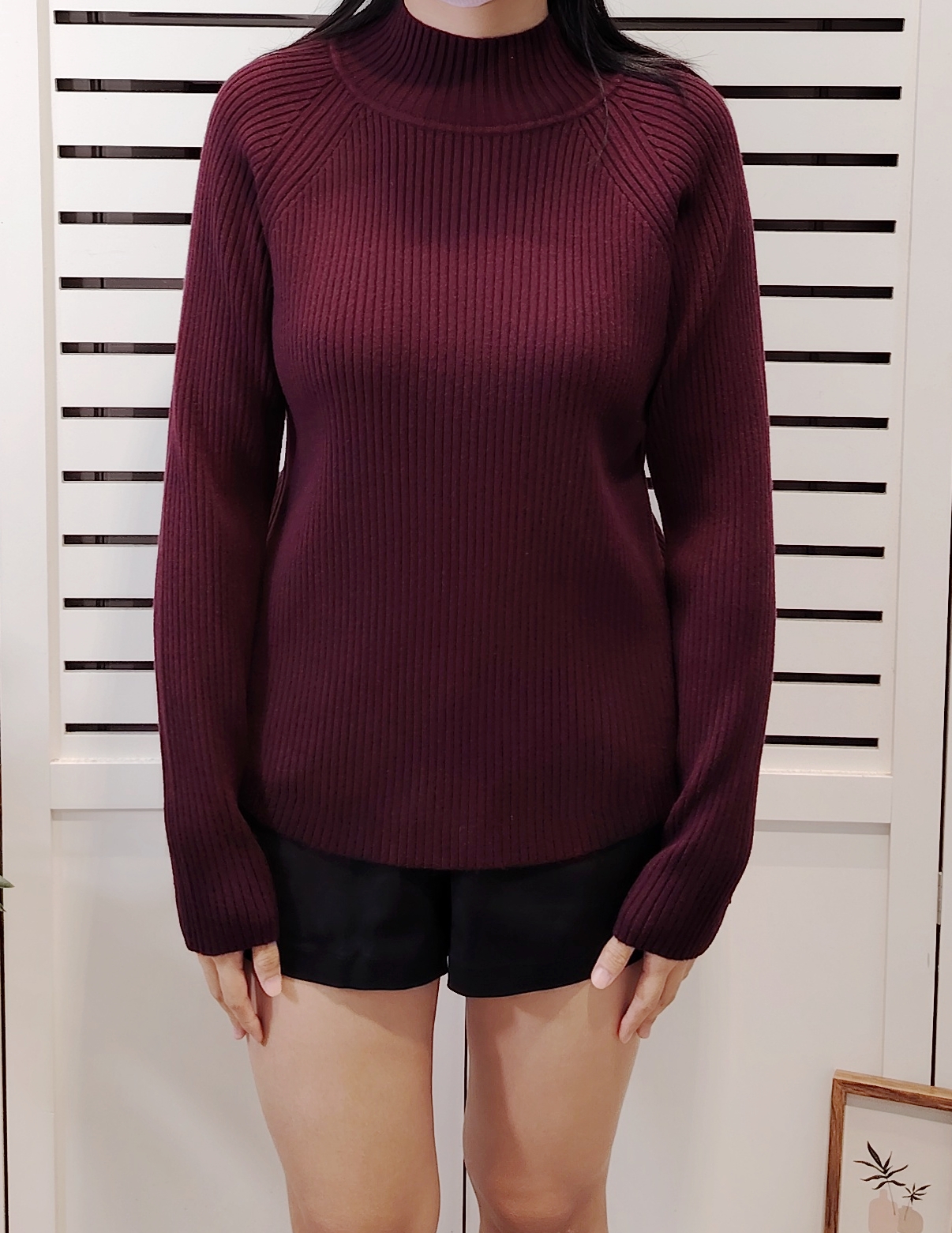 S1215 High Neck Long Sleeve Knit Wear