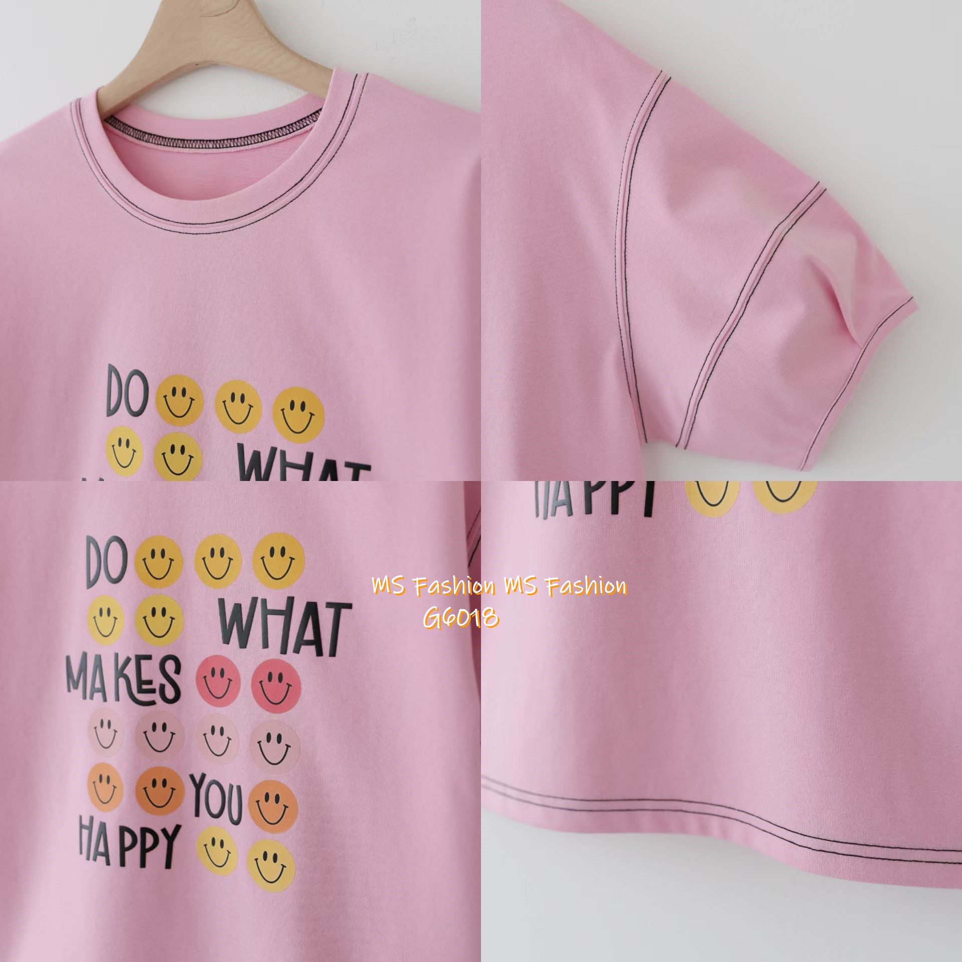 G6018 韓國🇰🇷可愛哈哈笑字母top