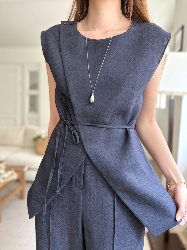 The Fine Linen Summer Set (Navy)