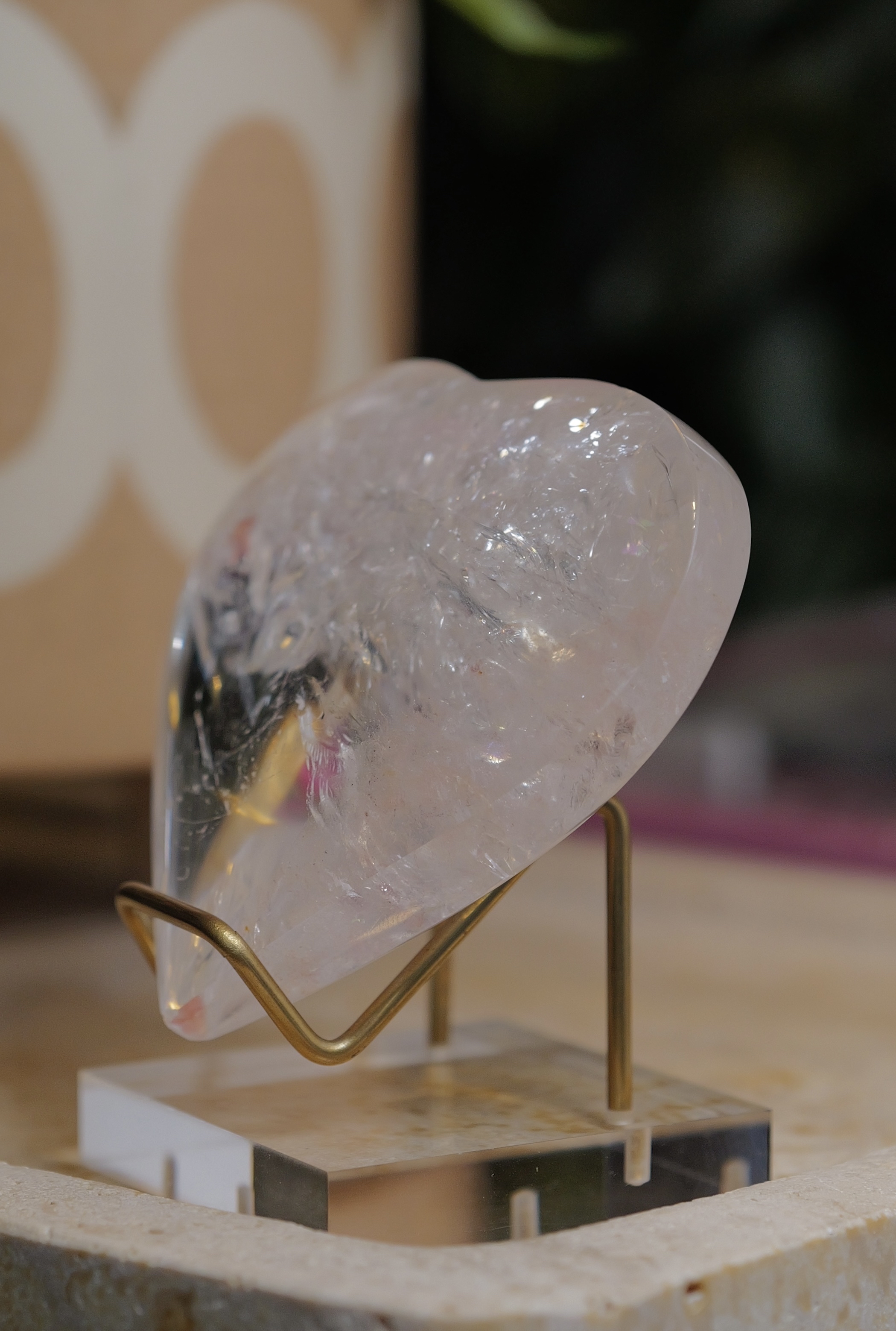 ༒8.2cm 白水晶愛心擺設༒ HE.1882CAA-RA30*AS6