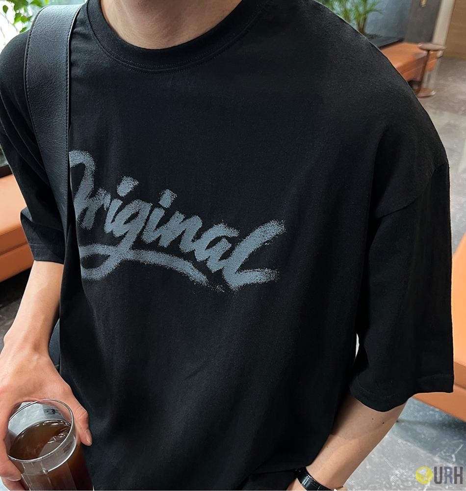 【100%保證韓國直送】韓系復古噴染水洗 Original 字母印花寬鬆短袖 Tee 👕 [4 color] RG114952