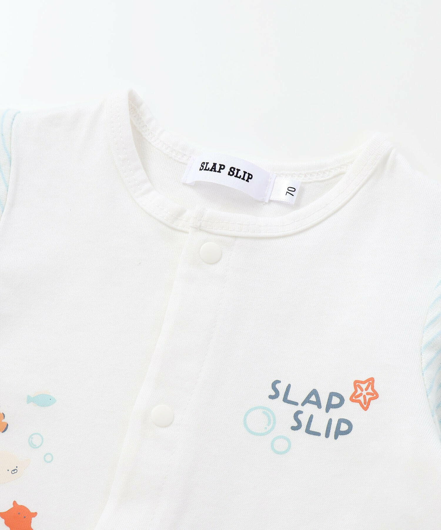 🇯🇵預訂 日本直送🇯🇵Slap Slip Baby兩色章魚海豹造型短袖包屁衣帽子套裝