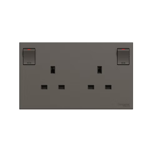 施耐德 奐然AvatarOn C 石墨灰 13A孖蘇有掣有燈 插座