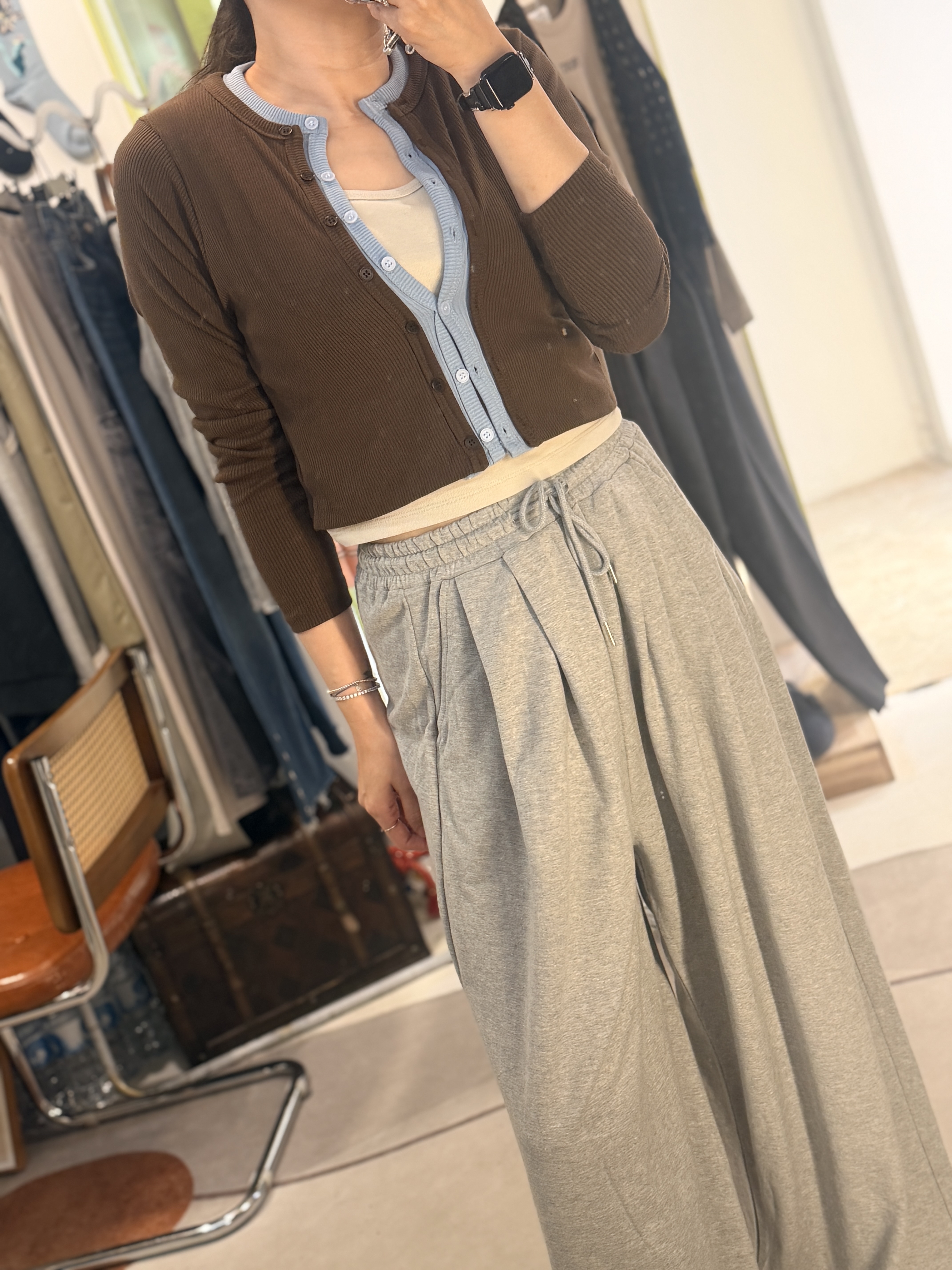 Fake Double cardigan