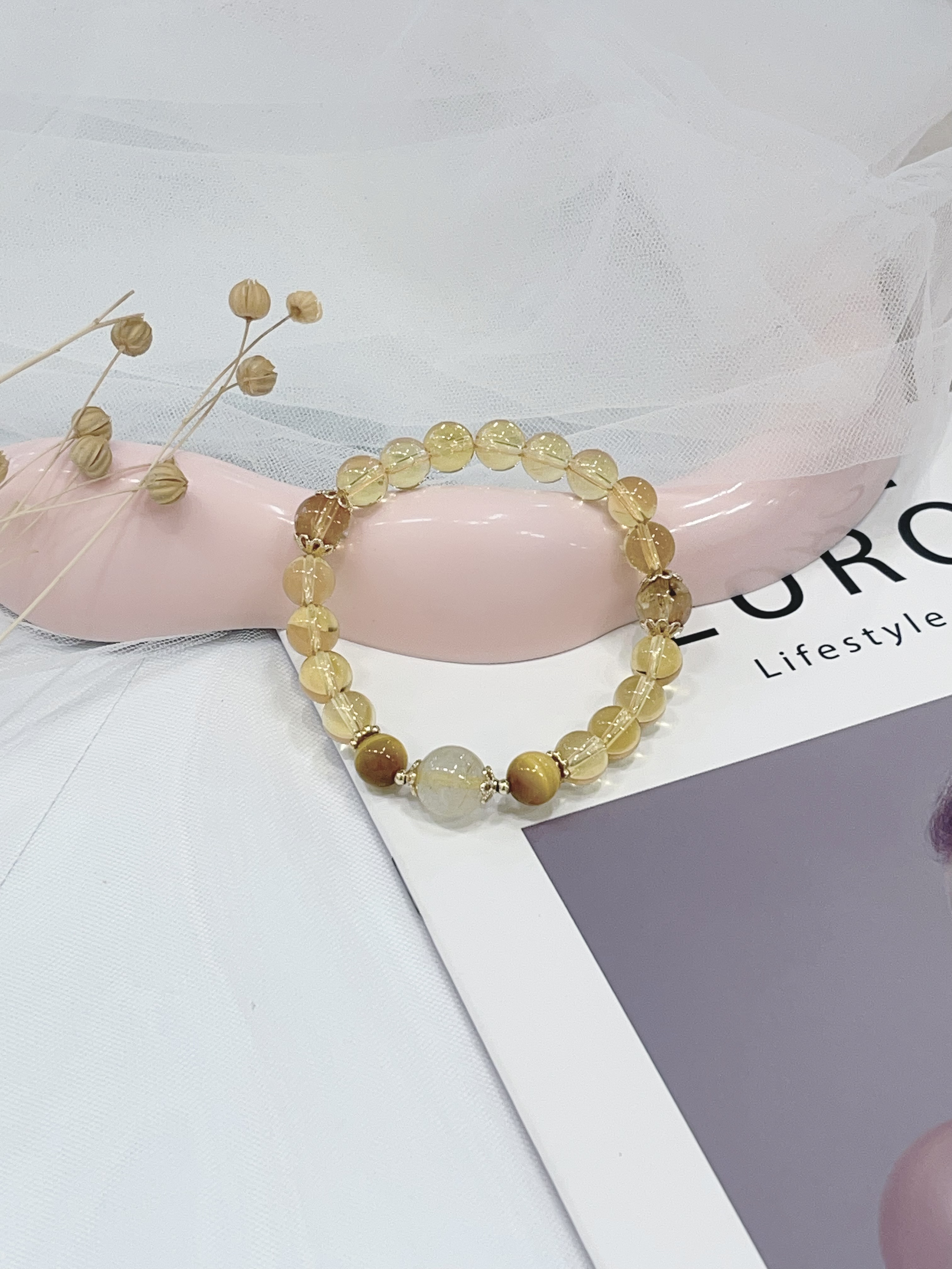 ✨ 金发晶 × 金虎眼 × 黄水晶手串 Golden Rutilated Quartz & Yellow Tiger Eye & Citrine