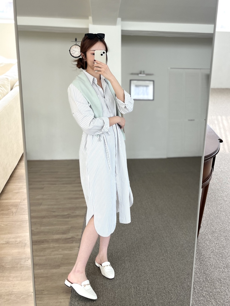 The Striped Shirt Dress