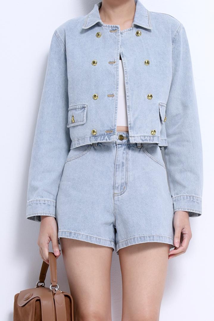 CP1627 A-LINE SHORT DENIM PANT